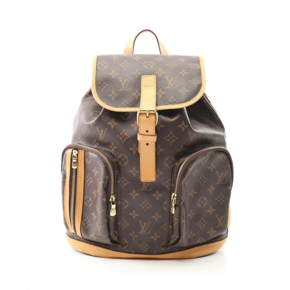Louis Vuitton Sac Aux Bosphore Monogram Backpack Rucksack Canvas Leather Brown